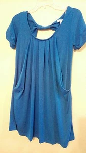 New w/ Tags Moteph Women's Blue Draped Dress Size Medium - Picture 1 of 4
