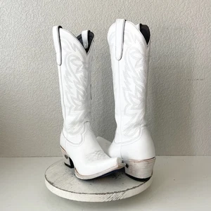 Lane MEGAN MORONEY Smokeshow Womens Cowboy Boots 8.5 White Western Cowgirl Tall - Picture 1 of 12