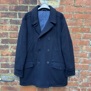 Blanc Bleu Ocean Peacoat Men’s 2XL Wool Cashmere France St Tropez Rrp £1000+  - Picture 1 of 19