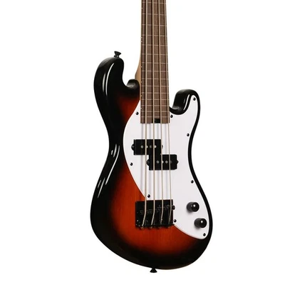 Kala Solid Body Fretless 4 弦电动 U 型低音烟草爆裂 — 第 1/3 张图片