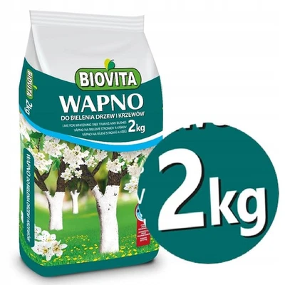 BIOVITA Weißanstrich Obstbäume 2kg Baumanstrich Frostschutz Baum Pflege Gartenkalk