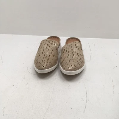 Johnston & Murphy Dakota Perforated Mule, Gold Metallic Kid Suede 7M, NIB - Image 1 of 4