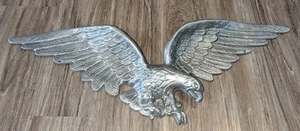 Vintage Metal 3D Eagle Wall Art Sculpture 28” X 10" USA America Home Decor - Picture 1 of 19