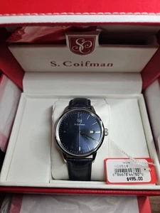 S. Coifman. WATCH SC0518 44mm Leather Watch Blue - Picture 1 of 23