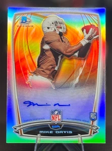 2014 Bowman Chrome Mike Davis RC Auto — Refractor Rookie Autograph - Picture 1 of 2