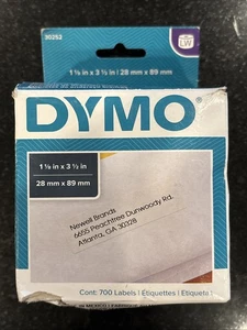 700er Pack Dymo Weiß Postanschrift Papier Etiketten 1-1/8” x 3-1/2” Abziehen & Kleben - Bild 1 von 4