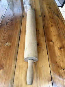 Large Antique 27” Long Wooden Bakers Rolling Pin Farmhouse Rustic - Picture 1 of 3