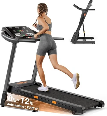 Cinta de correr plegable de 3 HP para el hogar con cinta de correr eléctrica inclinada para correr Foto 1 de 4
