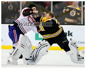Foto fotográfica de la NHL Carey Price Canadiens Tim Thomas Bruins color de punta a punta 8 X 10 - Imagen 1 de 1