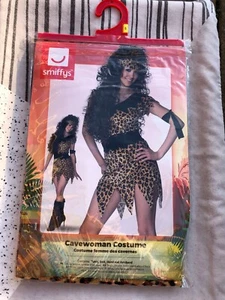 Cavewoman Fancy Dress Costume Small Adult Cave Outfit Stone Age Prehistoric - Picture 1 of 21