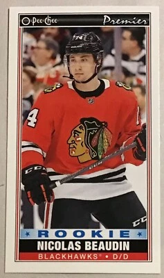 2020-21 NICOLAS BEAUDIN O-PEE-CHEE PREMIER TALLBOYS ROOKIE SP #P-42 HAWKS - Image 1 of 2
