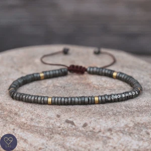Pyrite Handmade Dainty Healing Beaded Bracelet, Minimalist Bohemian Tibetan Yoga - Picture 1 of 3