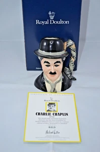 ROYAL DOULTON LTD. ED. CHARACTER JUG CHARLIE CHAPLIN D 7145 BOXED & CERTIFICATE - Picture 1 of 11