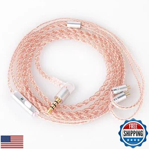 2pin Replacement IEM Cable With Mic, KBEAR 4-Core Pure Copper HiFi Earphone W - Picture 1 of 5