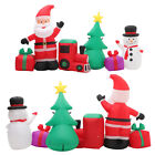 Christmas Inflatable Set 9ft Yard Decorations Air Blower Santa Snowman w/ Lights