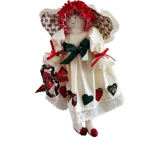 Vintage Doll Angel Lace Polkadotted Bow Bonnet Wreath Signed With Love 1992 - Picture 1 of 8