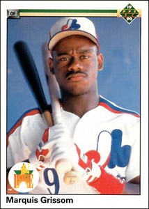 1990 Upper Deck #9 Marquis Grissom   Rookie Montreal Expos
