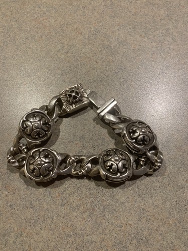 CHROME HEARTS Bracciale Amal Guessous .925 Re Bambino Cuori Cromati 120 Grammi