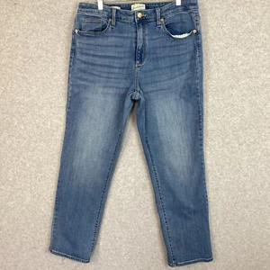 Universal Thread Jeans Womens 12 Blue High Rise Slim Straight Med Wash Denim - Picture 1 of 16