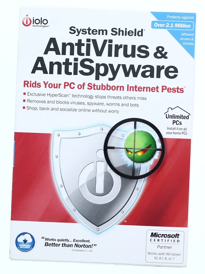 IOLO TECHNOLOGIES System Shield AntiVirus & AntiSpyware Software - Image 1 of 2
