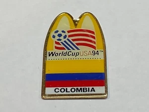 Vintage McDonalds 1994 World Cup Soccer Vest Hat Lapel Pin Columbia Flag USA  - Picture 1 of 2