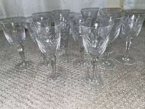12er Set Tiffin Glas Schliff Design 6" Gläser Weinkelche - Bild 1 von 4