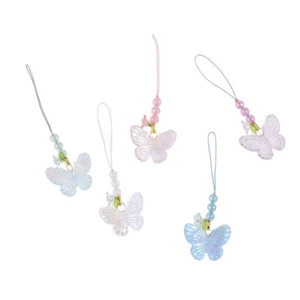 Cute Butterfly Pendant Phone Lanyard Keychain Cellphone Case Strap Phone Chai JC - Zdjęcie 1 z 16