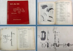 MAN 2F1 Schlepper mit 7502M Motor Ersatzteilliste Ersatzteilkatalog 1959 - 1960 - Bild 1 von 1