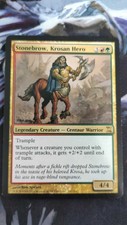 1X Stonebrow, Krosan Hero - Time Spiral - MISPRINT NM/EX MTG CARD