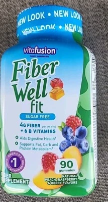 🧠 Gomas Vitafusion fibra bem ajustadas sem açúcar pêssego/berry 90 quilates🆕 validade 09/2026 - Imagem 1 de 4