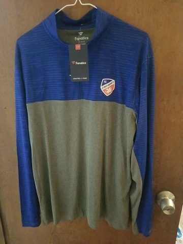 ⚽️Fanatics FC Cincinnati soccer MLS Sweater 1/4 zipper Cover
