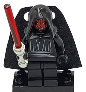 LEGO Star Wars Darth Maul - Hood & New Cape sw0003 Minifigure (Head Misprint) - Picture 1 of 7