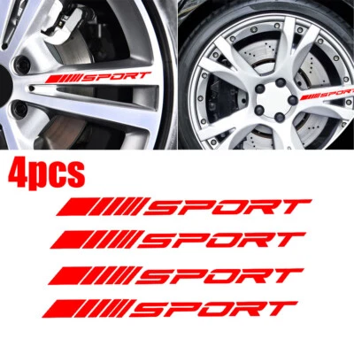 4 piezas calcomanía calcomanía calcomanía calcomanía de carreras buje de rueda llantas de coche estilo DEPORTIVO accesorios de coche Foto 1 de 4