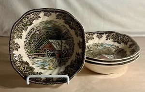 4 Johnson Brothers Friendly Village 6 1/8" Square Cereal Bowls - Picture 1 of 2