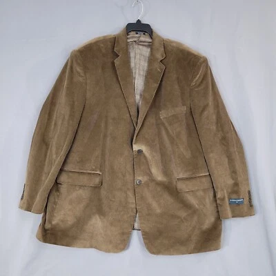 Abrigo deportivo de pana con 2 botones marrón talla 54R Saddlebred para hombre Foto 1 de 4