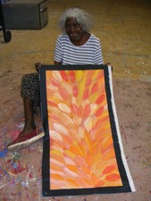 Gloria Petyarre 45 cm x 90 cm Bush Medicine Leaf