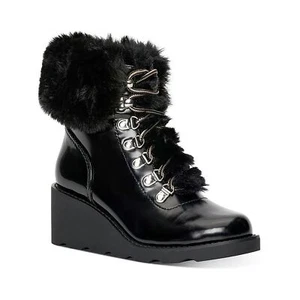 INC Hannia Damen gepolsterte Innensohle Schnürstiefel schwarz 8/M neu - Bild 1 von 3