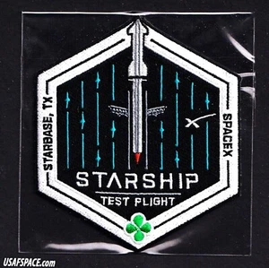 Authentischer SPACEX - STERNSCHIFF TESTFLUG - SUPER SCHWER - STARBASE, TX - Mitarbeiter-AUFNÄHER - Bild 1 von 7