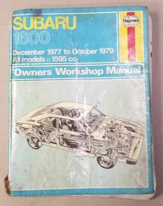 Subaru 1595cc All Models 1977-1979 Haynes Workshop Manual - Picture 1 of 4