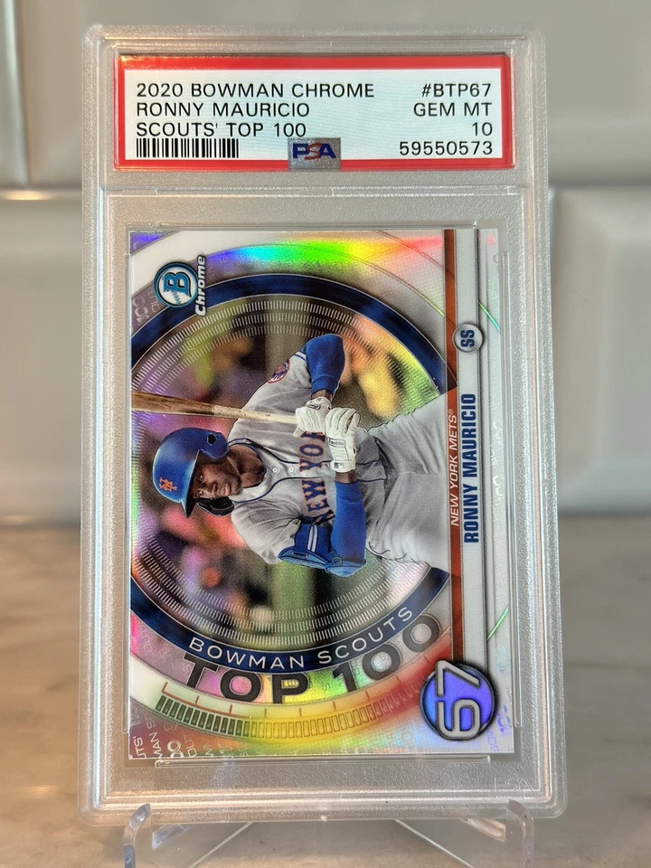 2020 Bowman - Bowman Scouts Top 100 Chrome #BTP-67 Ronny Mauricio PSA 10 - Image 1 of 2