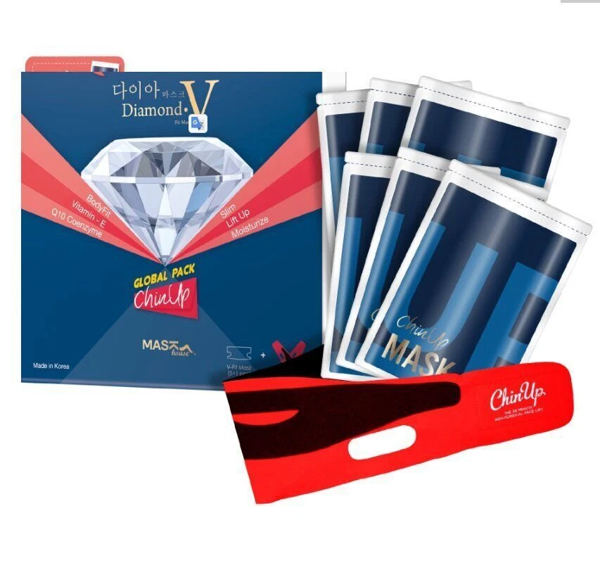 New Packing Korea Mask House Slim Lifting Face Chin Diamond Band (6pc Mask) #au - Image 1 of 1