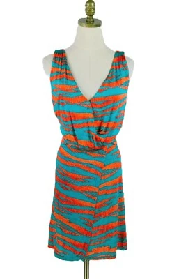 Vestido curto novo com etiquetas Vix Paula Hermanny Marmara Ava tamanho P verde laranja - Imagem 1 de 4