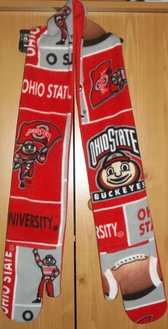 Ohio State Buckeye AND Michigan Wolverines Polar Fleece Mitten Scarf Womens Fit Cover