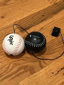 Chicago White Sox Soft Stress Relief Balls Black And White One With String - Picture 1 of 5