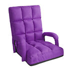 Soga Adjustable Foldable Single Lazy Sofa Bed Floor Chair With Arms Purple