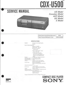 Sony  Original Service  Manual für CAR CDX- U 500 - Bild 1 von 1