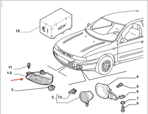 46523121 8m - Faro proiettore anteriore sinistro FIAT Bravo / Brava - Foto 1 di 1