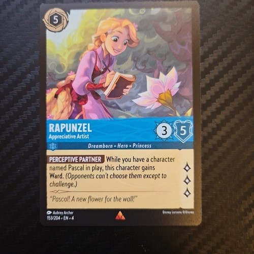 x1 Rapunzel - Appreciative Artist - 153/204 - Rare Lorcana Ursula's ...