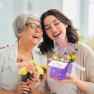 Greeting Card Mother's Day Gift Creative Flowers Pop Up Card Seasonal Decor - Picture 1 of 12