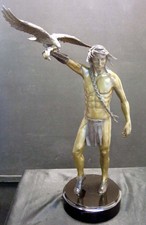 Shan Gray Bronze Sculpture "The American" 28 inch tall Make an Offer 